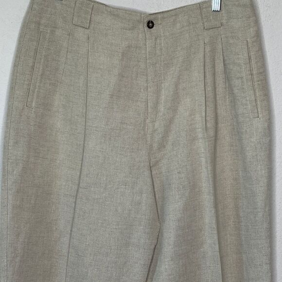 Vintage LizSport Linen Blend Trousers - Picture 2 of 9